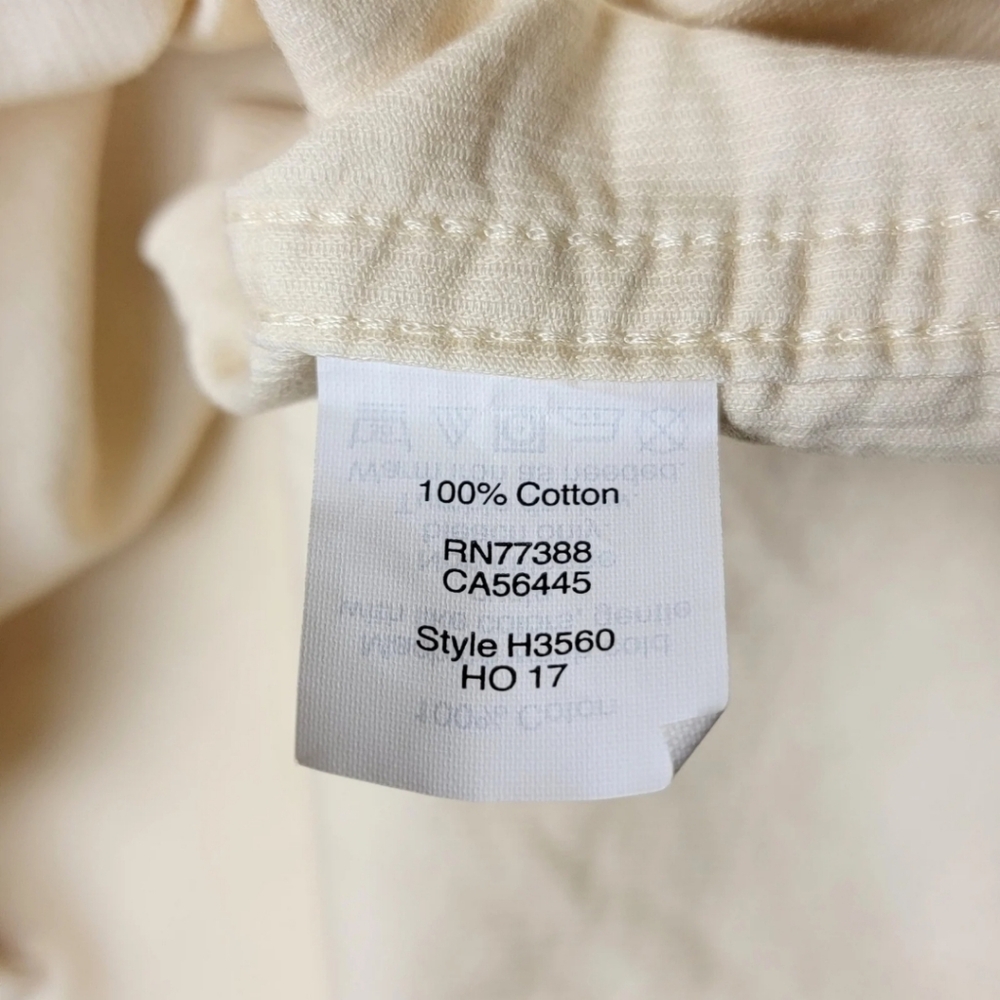 J. Crew Fine-Wale Corduroy Cream Motif Shirt - Picture 6 of 9